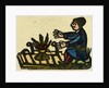 Illustration of English Tales Folk Tales and Ballads. A Man Warming His Hands at a Fire by Anonymous