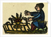 Illustration of English Tales Folk Tales and Ballads. A Man Warming His Hands at a Fire by Anonymous