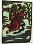 Illustration of English Tales Folk Tales and Ballads. An Angel with a Trumpet. by Anonymous