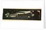 Illustration of English Tales Folk Tales and Ballads. A Man Firing a Rifle at Night by Anonymous