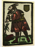 Illustration of English Tales Folk Tales and Ballads. A Man with a Beard Dressed in Red by Anonymous