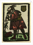 Illustration of English Tales Folk Tales and Ballads. A Man with a Beard Dressed in Red by Anonymous