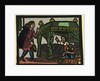 Illustration of English Tales Folk Tales and Ballads. A Man in Tears Being Addressed by a Woman from a Canopied Bed by Anonymous