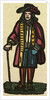 Illustration of English Tales Folk Tales and Ballads. A Man Wearing Colourful Clothes Holding a Walking Stick by Anonymous