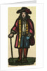 Illustration of English Tales Folk Tales and Ballads. A Man Wearing Colourful Clothes Holding a Walking Stick by Anonymous