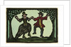 Illustration of English Tales Folk Tales and Ballads. A Woman and a Man Dancing by Anonymous