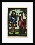 Illustration of English Tales Folk Tales and Ballads. A Woman Giving a Flower to a Man by Anonymous