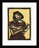 Illustration of English Tales Folk Tales and Ballads. A Woman Playing a Musical Instrument by Anonymous