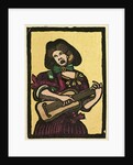 Illustration of English Tales Folk Tales and Ballads. A Woman Playing a Musical Instrument by Anonymous
