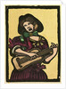 Illustration of English Tales Folk Tales and Ballads. A Woman Playing a Musical Instrument by Anonymous