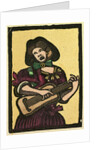 Illustration of English Tales Folk Tales and Ballads. A Woman Playing a Musical Instrument by Anonymous