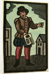 Illustration of English Tales Folk Tales and Ballads. A Man Showing a Piece of Paper by Anonymous