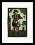 Illustration of English Tales Folk Tales and Ballads. A Man Showing a Piece of Paper by Anonymous