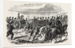 The Volunteer Sham Fight at Brighton on Easter Monday: The Sussex Artillery Ascending the Downs by Anonymous