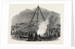 The Burning Well Near the Featherstone Station in the Vicinity of Pontefract by Anonymous