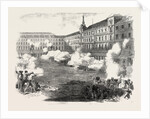 The Insiurrection in Madrid Conflict in the Plaza Mayor Spain 1854 by Anonymous