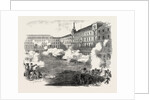 The Insiurrection in Madrid Conflict in the Plaza Mayor Spain 1854 by Anonymous