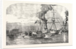 Steamships of the Allied Fleet Searching for Infernal Machines Off Cronstadt Russia 1854 by Anonymous