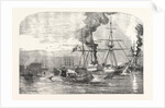 Steamships of the Allied Fleet Searching for Infernal Machines Off Cronstadt Russia 1854 by Anonymous