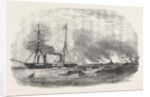 Destruction of Sulineh at the Mouth of the Danube 1854 by Anonymous