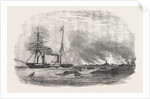 Destruction of Sulineh at the Mouth of the Danube 1854 by Anonymous
