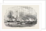 Destruction of Sulineh at the Mouth of the Danube 1854 by Anonymous