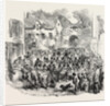 The 5th (French) Regiment of the Line Passing Through the Porte Des Dunes on Their Way to the Camp of Boulogne 1854 by Anonymous