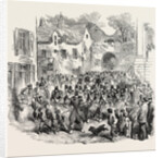 The 5th (French) Regiment of the Line Passing Through the Porte Des Dunes on Their Way to the Camp of Boulogne 1854 by Anonymous