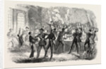 Fraternization of the British Horse Guards and the French Cent Gardes at Boulogne Drinking Her Majesty's Health. 1854 by Anonymous