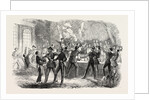 Fraternization of the British Horse Guards and the French Cent Gardes at Boulogne Drinking Her Majesty's Health. 1854 by Anonymous