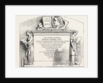 Monument to the Late Rev. Dr. Butler in Harrow Church 1854 by Anonymous
