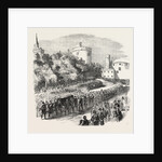 Funeral of the Late Marquis of Ormonde. The Procession Leaving Kilkenny Castle 1854 by Anonymous