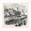 Funeral of the Late Marquis of Ormonde. The Procession Leaving Kilkenny Castle 1854 by Anonymous