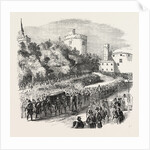 Funeral of the Late Marquis of Ormonde. The Procession Leaving Kilkenny Castle 1854 by Anonymous
