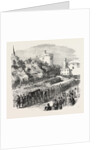 Funeral of the Late Marquis of Ormonde. The Procession Leaving Kilkenny Castle 1854 by Anonymous