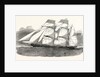 The Sunderland Clipper Barque Flying Dragon 1854 by Anonymous