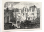 The Fire in the Strand Remains of the Whittington Club after the Fire 1854 London UK by Anonymous