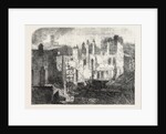 The Fire in the Strand Remains of the Whittington Club after the Fire 1854 London UK by Anonymous