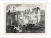 The Fire in the Strand Remains of the Whittington Club after the Fire 1854 London UK by Anonymous