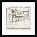 Fire in the Strand Site of Arundel House: Ground-Plot of Arundel Rouse and Gardens. (the Dark Line Encloses the Premises.) London UK 1854 by Anonymous