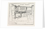 Fire in the Strand Site of Arundel House: Ground-Plot of Arundel Rouse and Gardens. (the Dark Line Encloses the Premises.) London UK 1854 by Anonymous