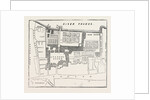 Fire in the Strand Site of Arundel House: Ground-Plot of Arundel Rouse and Gardens. (the Dark Line Encloses the Premises.) London UK 1854 by Anonymous