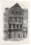 Old Houses with Overhanging Stories, Gabled Fronts and Projecting Windows, in Chancerey Lane, Just Taken Down, London, 1853 by Anonymous