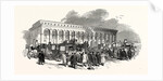 The Cambridge Chancellorship Election: The Railway Station at Cambridge, Arrival of Voters, UK, 1847 by Anonymous