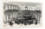 The Cambridge Chancellorship Election: Interior of the Senate House. The Election. UK, 1847 by Anonymous