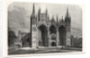The Archeological Institute of Great Britain and Ireland at Peterborough: West Front of Peterborough Cathedral, UK, 1861 by Anonymous