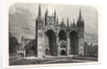 The Archeological Institute of Great Britain and Ireland at Peterborough: West Front of Peterborough Cathedral, UK, 1861 by Anonymous