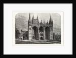 The Archeological Institute of Great Britain and Ireland at Peterborough: West Front of Peterborough Cathedral, UK, 1861 by Anonymous