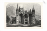 The Archeological Institute of Great Britain and Ireland at Peterborough: West Front of Peterborough Cathedral, UK, 1861 by Anonymous