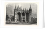 The Archeological Institute of Great Britain and Ireland at Peterborough: West Front of Peterborough Cathedral, UK, 1861 by Anonymous